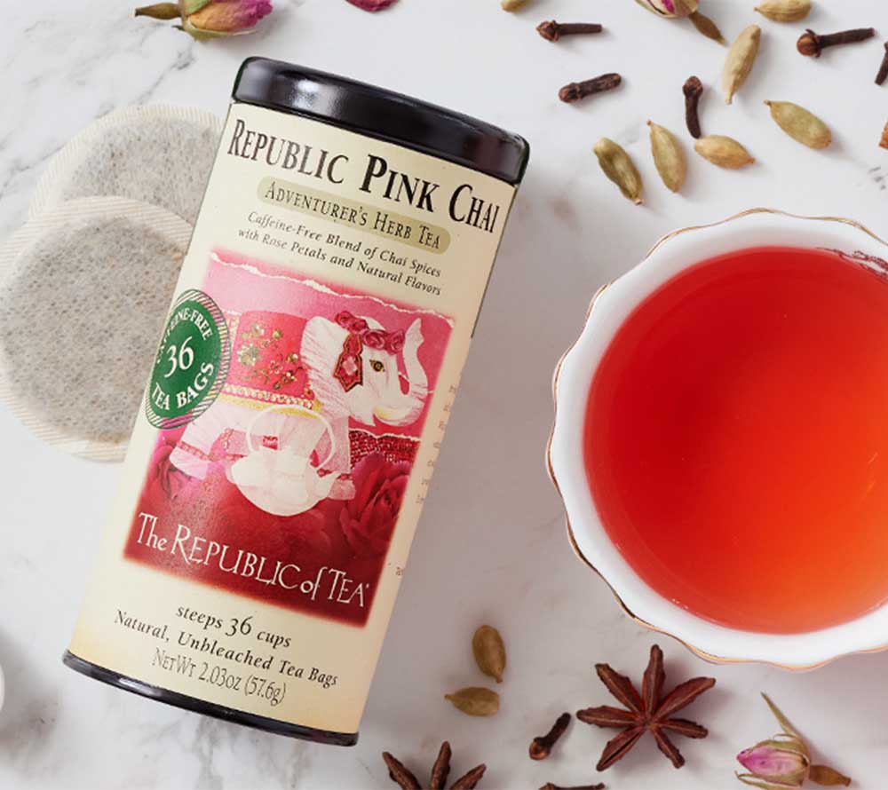 
                  
                    Koffeinfreier Chai mit roter Bete, Rosenblättern & Gewürzen – buntes Geschmackserlebnis
                  
                