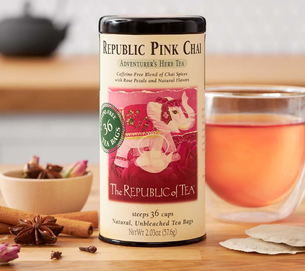 Koffeinfreier Chai mit roter Bete, Rosenblättern & Gewürzen – buntes Geschmackserlebnis