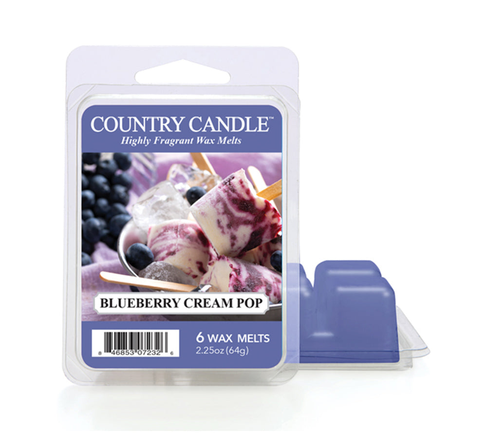 Blueberry Cream Pop Wax Melts von Country Candle kaufen – Blaubeere, Vanille & Pfirsich Duft, 6er Pack