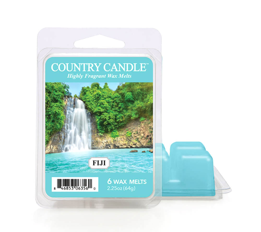 Country Candle Fiji Wax Melts – Wasserorchidee, Kokos, Kiwi, Vanille & Ananas für sommerliche Stimmung, 6er Pack