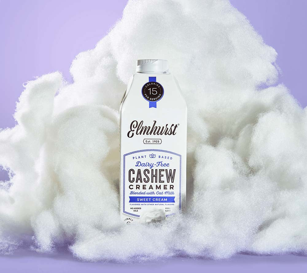 Genießen Sie den pflanzlichen Sweet Cream Cashew Creamer von Elmhurst – vegan, laktosefrei & ohne Zusatzstoffe. Ideal für Kaffee, Tee & Smoothies.