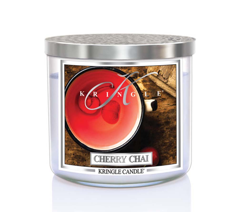 Cherry Chai Duftkerze von Kringle Candle kaufen – Kirschen, Chai-Gewürze & Vanille, 100% Sojawachs