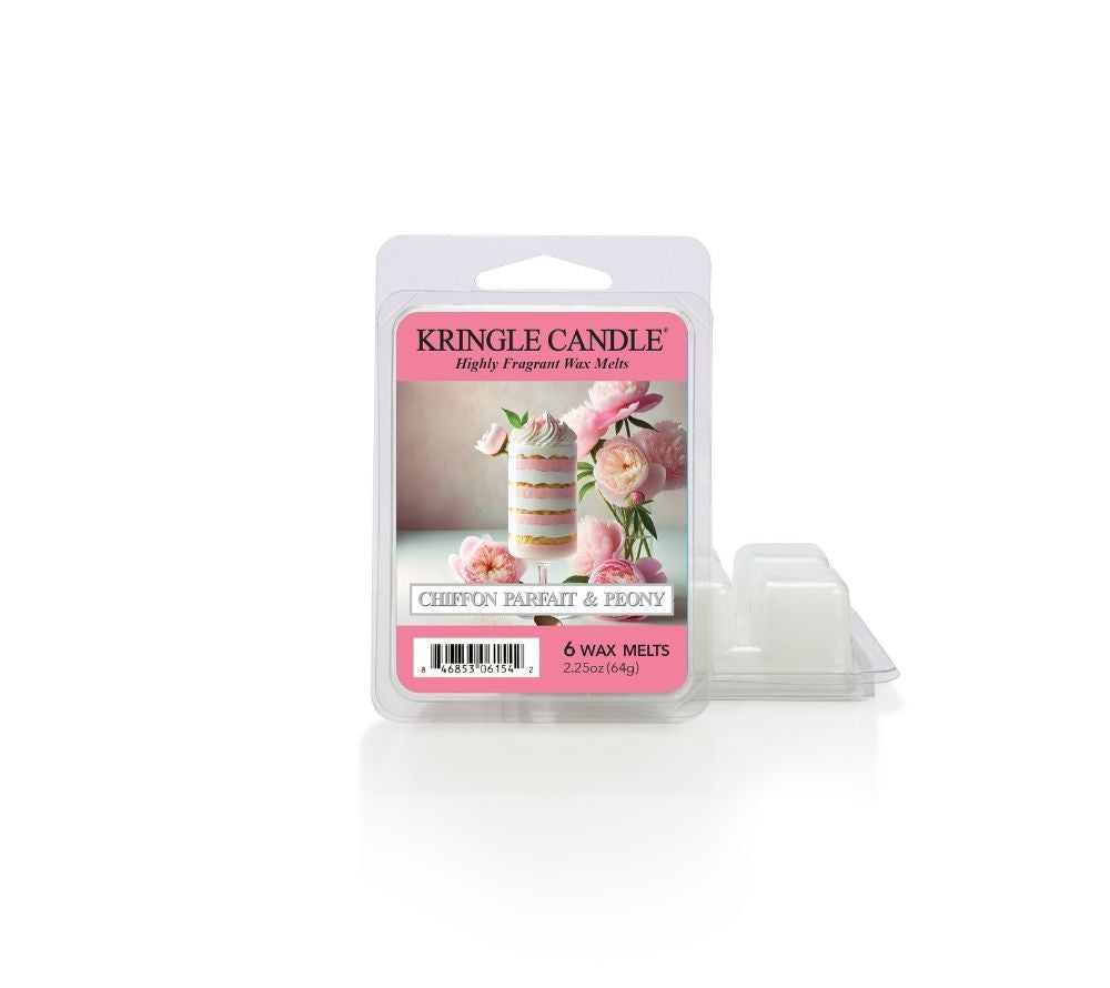
                  
                    Kringle Candle Chiffon Parfait & Peony Wax Melts – fruchtige Rosennoten, elegant & blumig, 6er Pack
                  
                