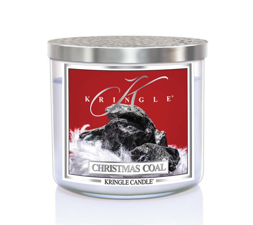 Christmas Coal Duftkerze von Kringle Candle kaufen – würziger Weihnachtsduft mit Moschus, Orange & Patchouli