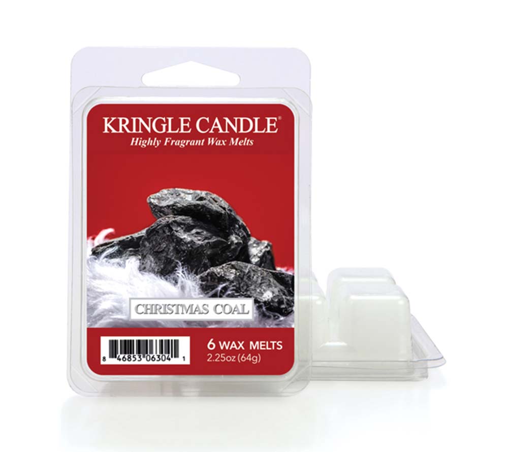 Christmas Coal Wax Melts von Kringle Candle kaufen – würziger Weihnachtsduft mit Moschus, Orange & Patchouli, 6er Pack