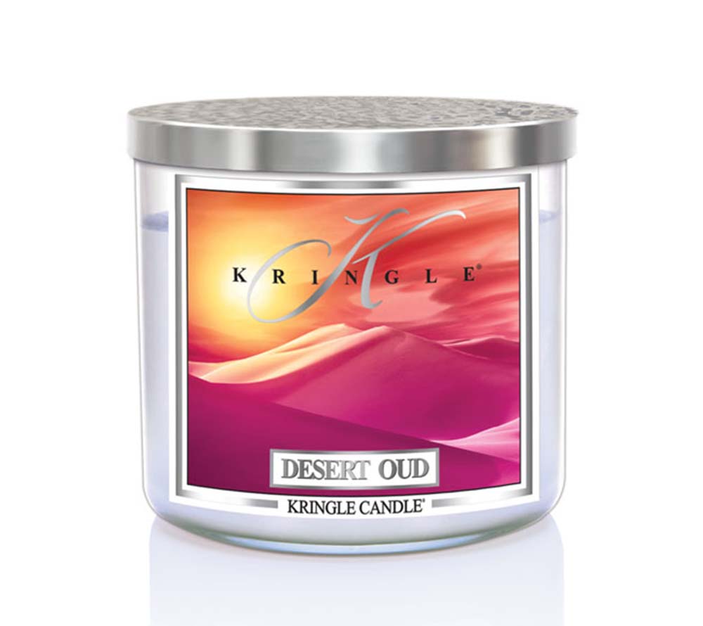 
                  
                    Desert Oud Duftkerze von Kringle Candle online bestellen – Oud, Zitrus & Jasmin, Large & Medium
                  
                