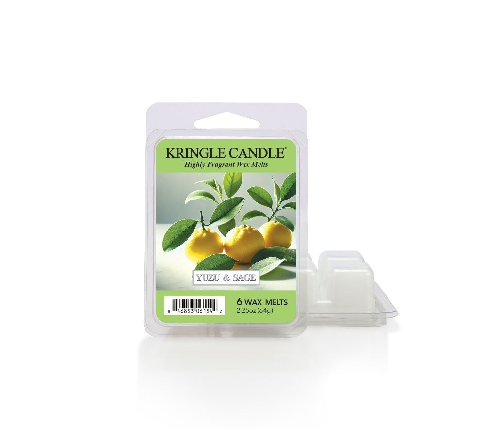 Yuzu & Sage Wax Melts von Kringle Candle online bestellen – Zitrus & Kräuter für Entspannung, 6er Pack