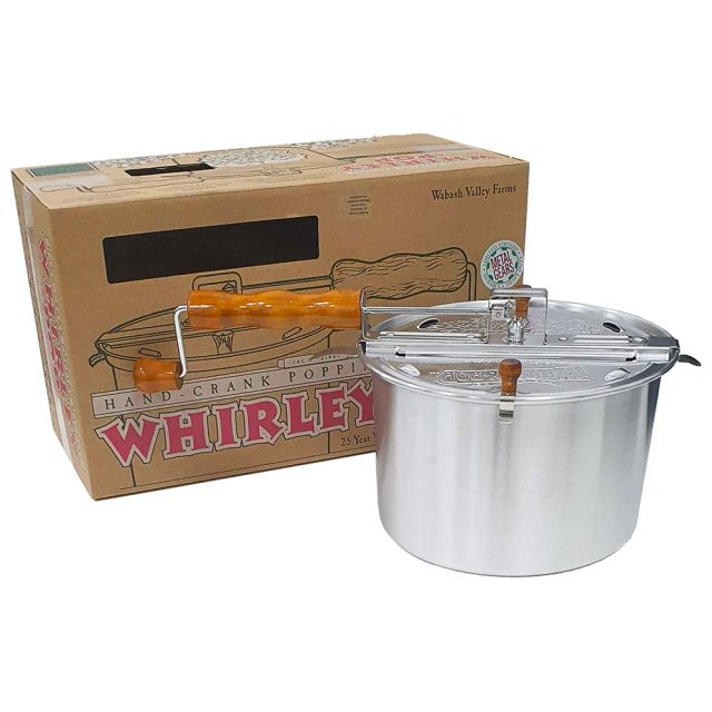 Wabash Valley Farms Popcorn Seasoning Sensation Stainless Steel Whirley Pop Stovetop Popcorn Maker